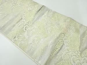 アンティーク　川島織物製　荒波に箔散らし模様織出し本袋帯（材料）